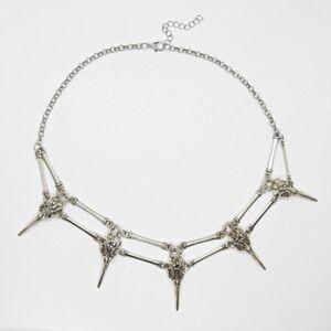 Gothic Raven Skull Necklace